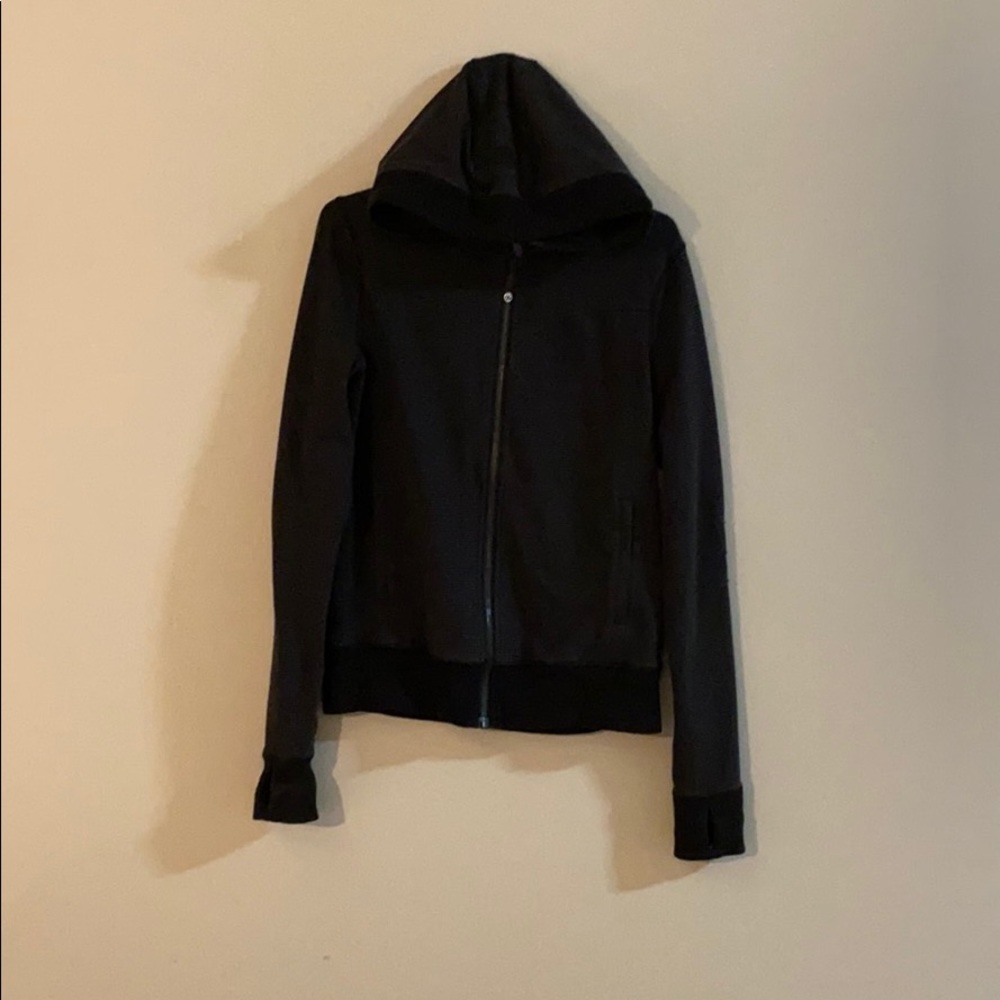 Lululemon black striped zip hoodie